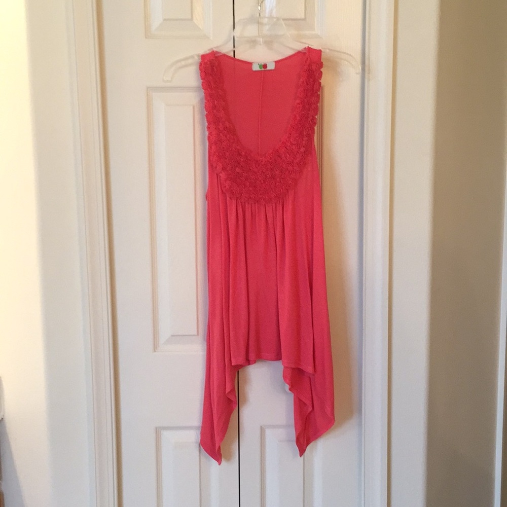 Tunic with flower neckline size medium